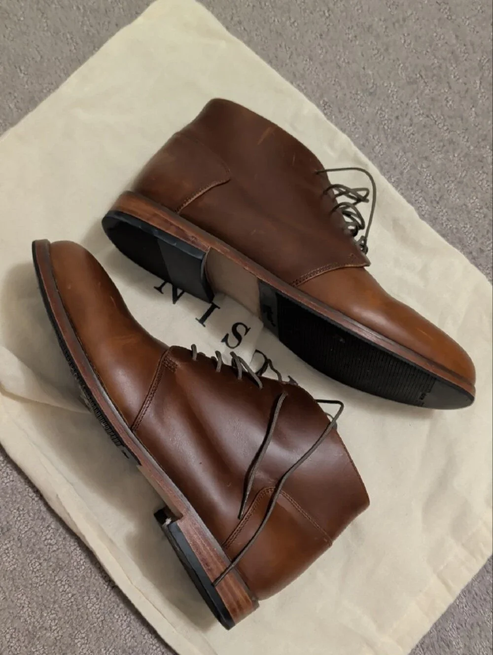 Nisolo Men's Leather Chukka Boots - Cognac Brown